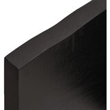 Zidna polica tamnosmeđa 80x60x(2-4) cm od obrađene hrastovine | shoptok.hr