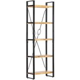 vidaXL Police za knjige s 5 razina 60 x 30 x 180 cm masivno drvo manga | shoptok.hr