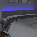  LED uzglavlje svjetlosivo 200x5x78/88 cm baršunasto | shoptok.hr