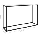  Konzolni stol bijeli 120 x 35 x 75 cm od kaljenog stakla | Eponuda.ba