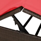  Dvostruko sunčalište Set od 2 Smeđa i crvena Ratan i poliester | shoptok.hr