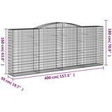  Lučne gabionske košare 25kom 400x50x160/180cm pocinčano željezo | Eponuda.com