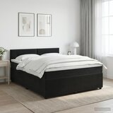  Boxspring krevet s madracem Crna 140 x 190 cm Baršun | shoptok.hr