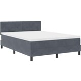  Krevet s opružnim okvirom i madracem &amp LED Tamno siva 160x200 cm Baršun | shoptok.hr