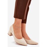 Boto Women's Pumps With Pointed Toes On Heel Beige Merinette | Shoptok.si