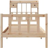  Knjižna postelja brez vzmetnice bela 75x190 cm trdna borovina | Shoptok.si