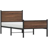 Metalni okvir kreveta bez madraca smeđi hrast 90x190 cm | shoptok.hr