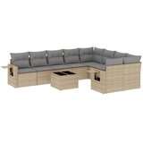  10-dijelni set vrtnih sofa s jastucima bež od poliratana | shoptok.hr