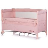 Chipolino putni krevetić RELAX sa spuštajućom bočnom stranicom Pink Powder Linen Cijene
