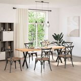 vidaXL noge za jedilno mizo x-oblika 2 kosa črna 60x(72-73) cm jeklo | Shoptok.si