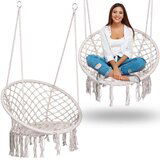 Sofotel Stylish Beige Boho Hanging Garden Swing Chair for Ultimate Relaxation, (21740812) | Shoptok.si