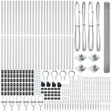 vidaXL Varjena žična ograja s 13 spike postov 1.6x50 m Galvanizirano jeklo | Shoptok.si