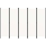 vidaXL Sobna pregrada s 5 panela krem-bijela 250 x 180 cm | shoptok.hr