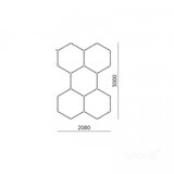  LED plafonsko svetlo HEXLINE LED/216W/230V 4000K 208x300 cm bela | Eponuda.com