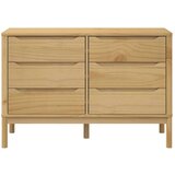 vidaXL Predalnik FLORO 77x35x73 cm voščeno rjava trdna borovina | Shoptok.si