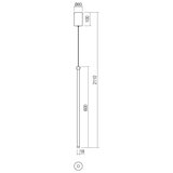  Redo 01-3116 - LED luster na sajli TABOO LED/9W/230V crna | Eponuda.com
