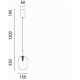  Luster na sajli CANDY 1xE14/25W/230V braon prečnik 15 cm | Eponuda.com