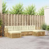  Set vanjskih sofa 6 pcs Bijela i krem 325 x 162,5 x 73 cm | shoptok.hr