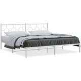 vidaXL metalni okvir za krevet s uzglavljem bijeli 200x200 cm | shoptok.hr