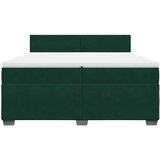  Krevet s oprugama i madracem tamnozeleni 200x200 cm baršunasti | shoptok.hr