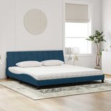 Krevet s madracem Hanko plavi 200x200 cm baršunasti | Eponuda.ba