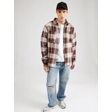 Iriedaily Srajca 'Chillax Lumber' kremna / kraljevo modra / rjava / temno rjava | Shoptok.si