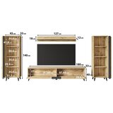 XXXL Dnevni Regal Helsinki 1, Bež, 4-Delno | Shoptok.si