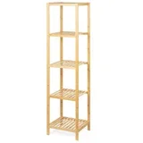 Od bambusa kupaonska polica u prirodnoj boji 37x140 cm Skaren –
