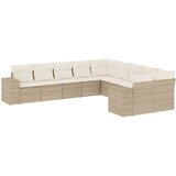  The Living Store Vrtna sedežna garnitura 10-delna z blazinami bež poli ratan - Vrtna Sedežna Garniture, (21451063) | Shoptok.si
