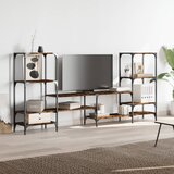 TV ormarić boja hrasta 206,5 x 28,5 x 95 cm konstruirano drvo | shoptok.hr