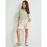 Koton Linen Shorts with Belt Detail, Pockets, Elastic Waist | ePonuda.com