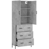  Visoka komoda siva betona 69,5x34x180 cm od konstruiranog drva | shoptok.hr