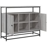  Komoda siva boja hrasta 100x35x80 cm od konstruiranog drva | Shoptok.si