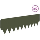 Ograda oko Travnjaka 10 kom. 103 x 30 cm Čelik Maslinastozelena | Shoptok.si