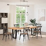 vidaXL Noge za blagovaonski stol V-oblik 2 kom crne 60x(72-73,3) cm | shoptok.hr