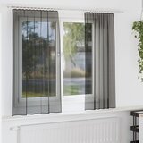 vidaXL Voile zavese z rod žepi 2 kosa črna | Shoptok.si