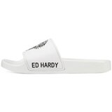 Ed Hardy Natikači - Sexy beast sliders white-black Bela cene