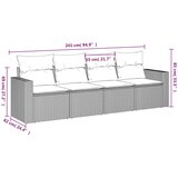 vidaXL 4-dijelni set vrtnih sofa s jastucima bež od poliratana | shoptok.hr
