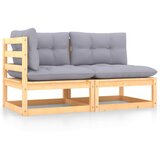 Maison Chic Seti vrtnega pohištva - Vrtna garnitura - Vrtni pohištvo set 2-delna z blazinami trdna borovina, (21818002) | Shoptok.si