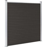 vidaXL Ograjni panel WPC 180x186 cm črn | Shoptok.si