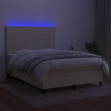  box spring s madracem LED krem 140x190 cm od tkanine | shoptok.hr