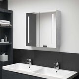 vidaXL led kopalniška omarica z ogledalom betonsko siva 62x14x60 cm | Shoptok.si