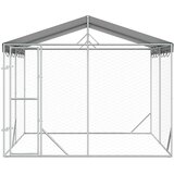 Vanjski kavez za pse s krovom srebrni 3x3x2,5 m pocinčani čelik | shoptok.hr