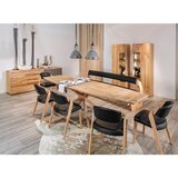Voglauer stol, les, usnje črna, barve hrasta | Shoptok.si