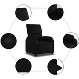 vidaXL Naslanjač s funkcijo vstajanja črno umetno usnje | Shoptok.si
