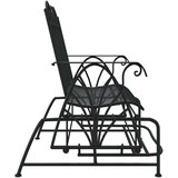  Klupa za ljuljanje s 2 sjedala 114 cm crna čelična | shoptok.hr
