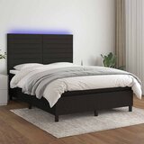  box spring s madracem LED crni 140x190 cm od tkanine | shoptok.hr