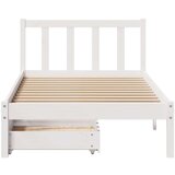 vidaXL Okvir kreveta bez madraca bijeli 90 x 190 cm masivna borovina | shoptok.hr