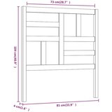  Uzglavlje za krevet sivo 81 x 4 x 104 cm od masivne borovine | shoptok.hr