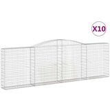  Lučne gabionske košare 10kom 400x30x120/140cm pocinčano željezo | shoptok.hr